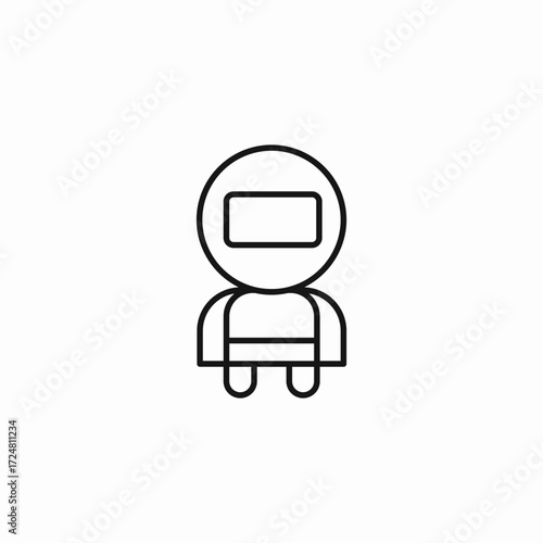 welder robot icon sign vector