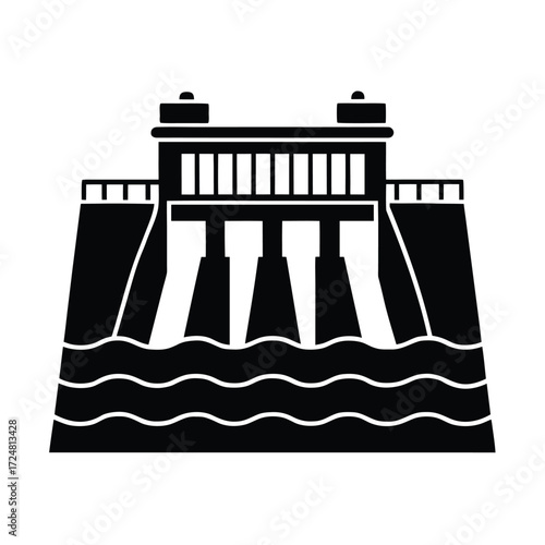 Hydroelectric Dam Icon