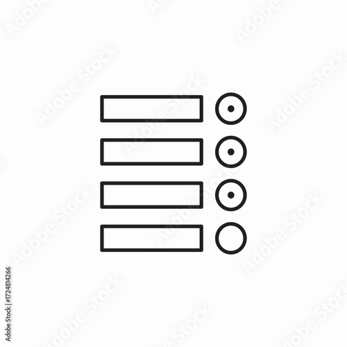 checklist with bottom item selected icon sign vector