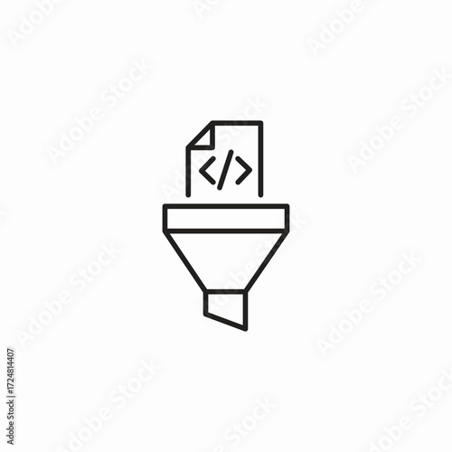 data filter icon icon sign vector