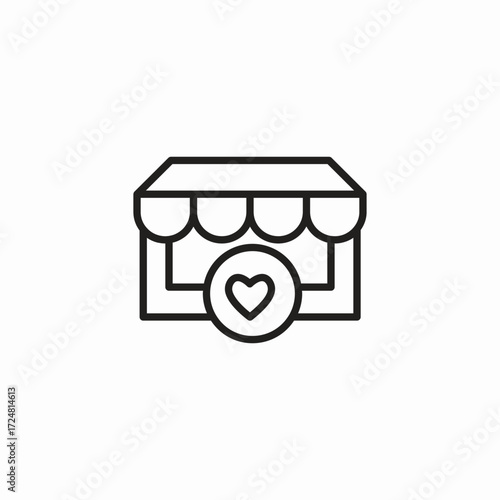 favorite store icon icon sign vector