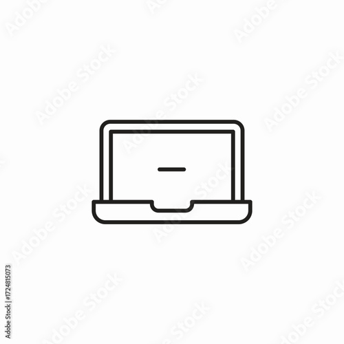 open laptop computer icon sign vector
