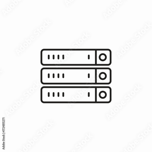 server rack stack icon sign vector