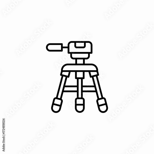 camera tripod stand icon sign vector