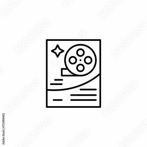 film awards poster icon sign vector