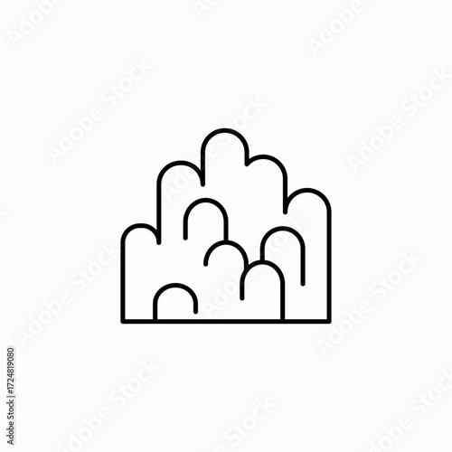 pancakes puffy breakfast food icon sign vector