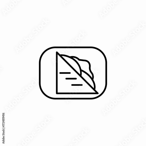 sandwich triangular snack icon sign vector