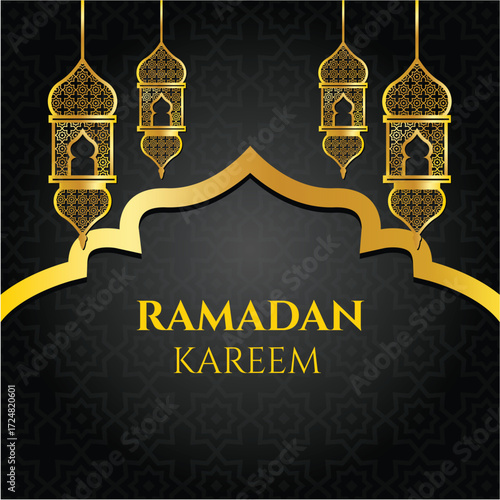 Gold Ramadan Kareem Vector.eps