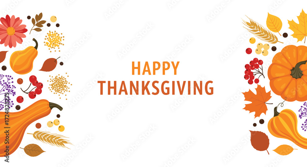Fototapeta premium Happy thanksgiving a time for family friends and gratitude.
