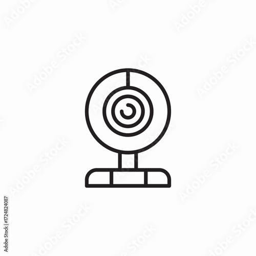 desktop webcam device icon sign vector