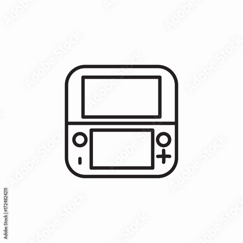 handheld gaming device icon sign vector