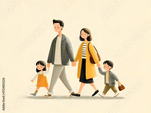 parents walking hand in hand 