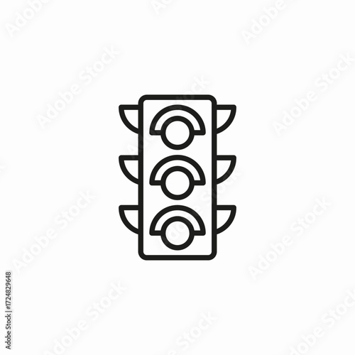 traffic signal lights icon sign vector