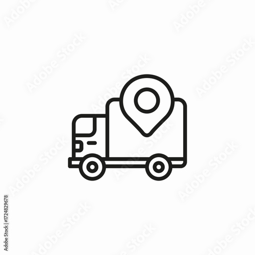 truck delivery tracking icon sign vector