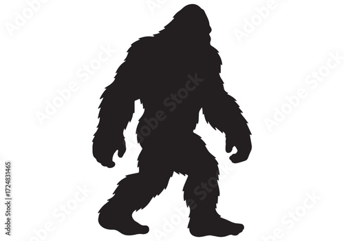 Bigfoot Sasquatch Yeti Silhouette Walking Mythical Creature Legend
