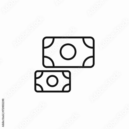banknotes money icon icon sign vector