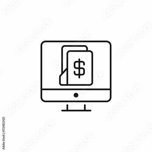 computer payment icon icon sign vector
