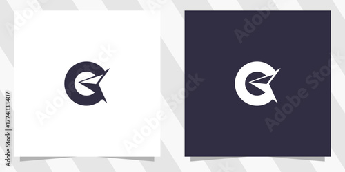 letter c with compass logo design