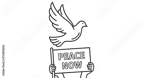 Dove of Peace: A symbolic dove, carrying a message of hope, symbolizing peace and unity.