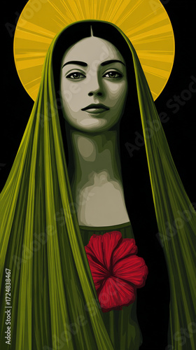 LADY OF GUADALUPE. ILLUSTRATION CONCEPT	