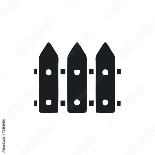 Black glyph roadblock icon with white background. Minimalist vector illustration of traffic barrier, perfect for road construction, warning signs, safety, and transportation des