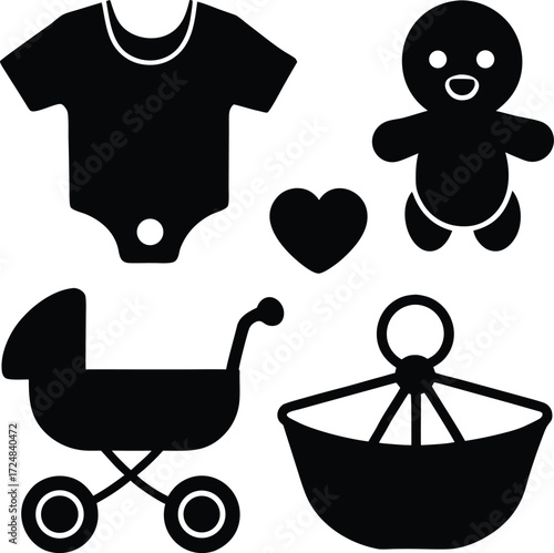Baby Items Silhouette Collection