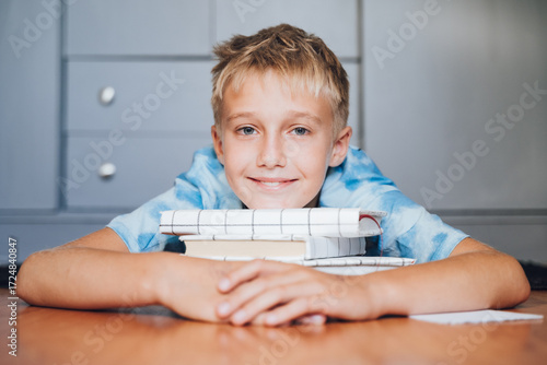 handsome boy with blue eyes, blond