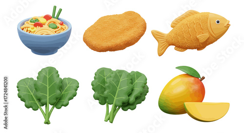 Festive Christmas pattern with red and green ornaments on white background.