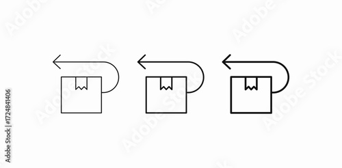 return package arrow icon sign vector