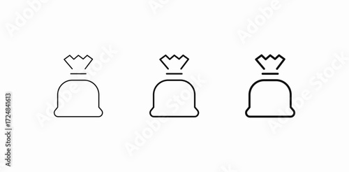 tied bag sack icon sign vector