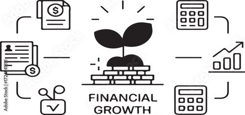 financial growth, investment, money management, saving, wealth creation, finance, business planning, success, prosperity, growth concept, funding, economics, budget, financial document, calculator, ac