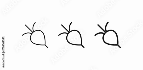 a single radish icon sign vector