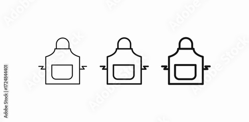 cooking apron with pocket icon sign vector