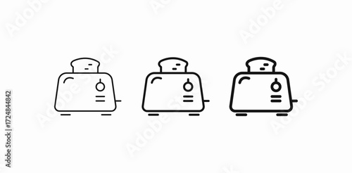 modern bread toaster icon sign vector