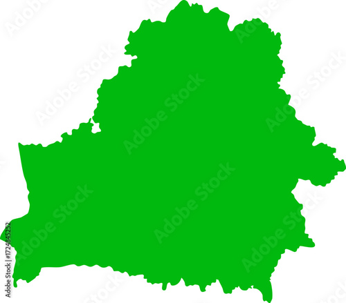 Green Outline Map of Belarus: Simple, Clean, Geographic Vector Illustration for Presentations and Websites

