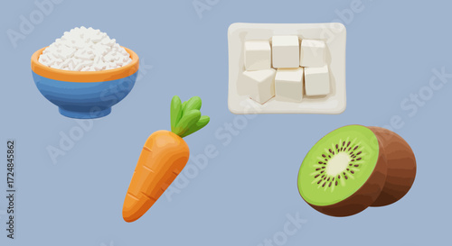 Festive Christmas pattern with red and green ornaments on white background.