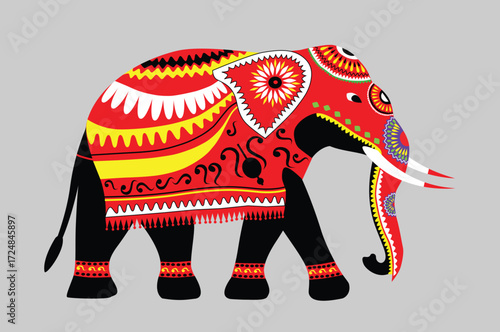 indian elephant vector illustration