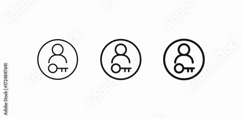 key user access icon sign vector