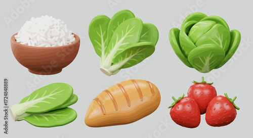 Festive Christmas pattern with red and green ornaments on white background.