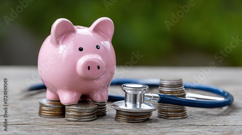 Financial health and physical health are intertwined.  Saving money can ease healthcare burdens.  This image represents that vital link.
 