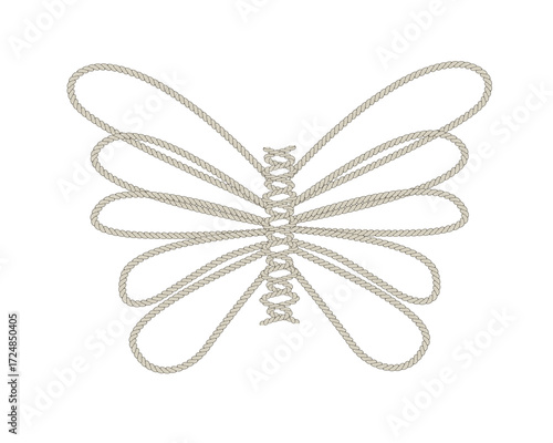 rope vector design hand drawnstring rope cord cable lineWhite wavy rope