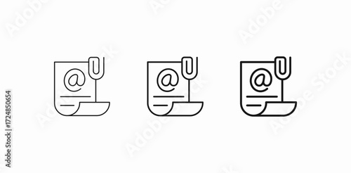 email attached paperclip icon sign vector
