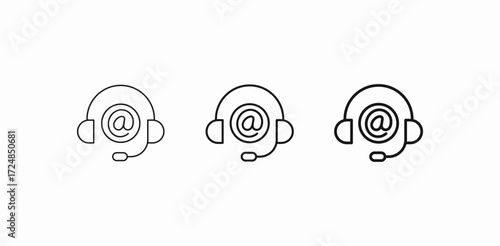 email customer support icon sign vector