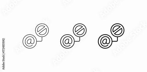 email spam block icon sign vector