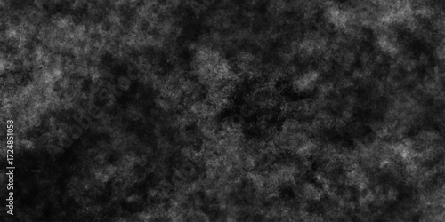 Abstract dark black background with grunge texture. black concrete wall background, old cement stone texture. Dark Grunge Backdrop with Black Wall Pattern Chalk rubbed out on blackboard background.