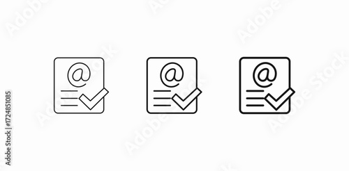 email verified document icon sign vector