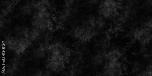 Abstract dark black background with grunge texture. black concrete wall background, old cement stone texture. Dark Grunge Backdrop with Black Wall Pattern Chalk rubbed out on blackboard background.