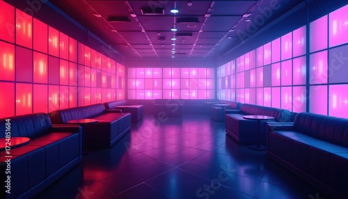 Vibrant 3D Cube Background with Electric Party Atmosphere