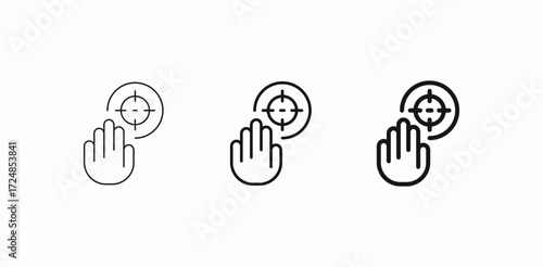hand target touch icon sign vector