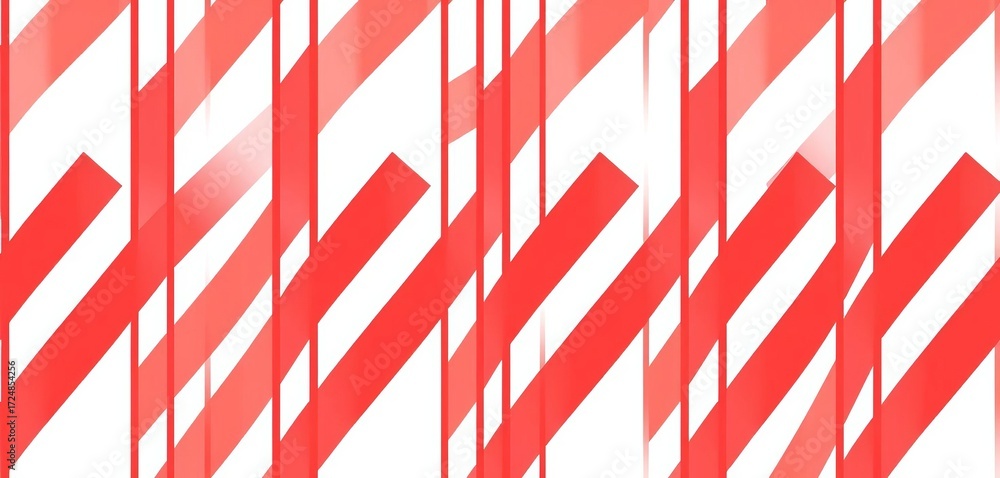 Fototapeta premium Classic red and white vertical stripes, seamless repeat , minimalist, texture